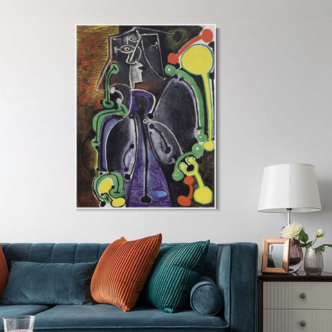 INVIN ART Framed Canvas Giclee Print Art Series#418 by Pablo Picasso Wall Art Living Room Home Office Decorations