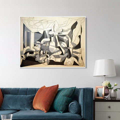 INVIN ART Framed Canvas Giclee Print Art Series#419 by Pablo Picasso Wall Art Living Room Home Office Decorations