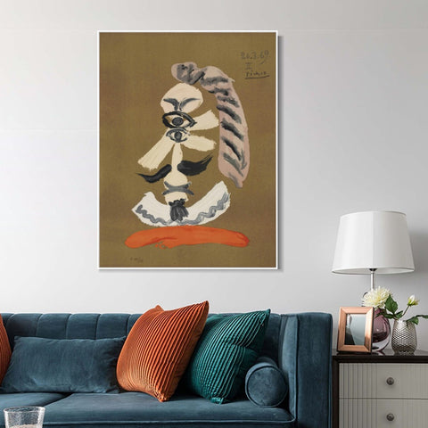 INVIN ART Framed Canvas Giclee Print Art Series#420 by Pablo Picasso Wall Art Living Room Home Office Decorations