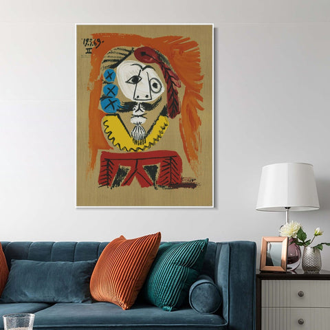 INVIN ART Framed Canvas Giclee Print Art Series#421 by Pablo Picasso Wall Art Living Room Home Office Decorations