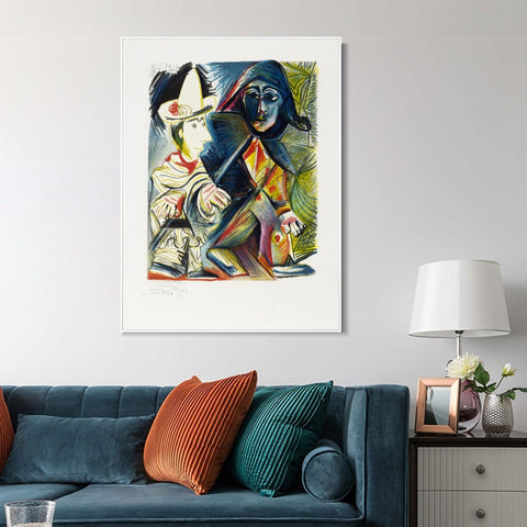 INVIN ART Framed Canvas Giclee Print Art Series#423 by Pablo Picasso Wall Art Living Room Home Office Decorations