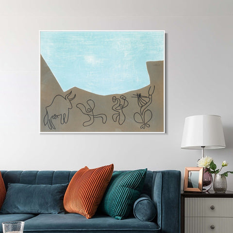 INVIN ART Framed Canvas Giclee Print Art Series#424 by Pablo Picasso Wall Art Living Room Home Office Decorations