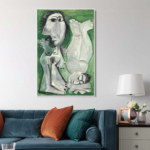 INVIN ART Framed Canvas Giclee Print Art Series#433 by Pablo Picasso Wall Art Living Room Home Office Decorations
