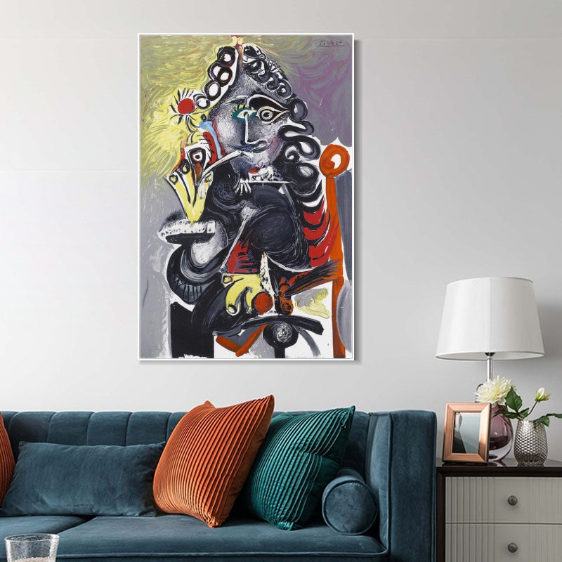 INVIN ART Framed Canvas Giclee Print Art Series#434 by Pablo Picasso Wall Art