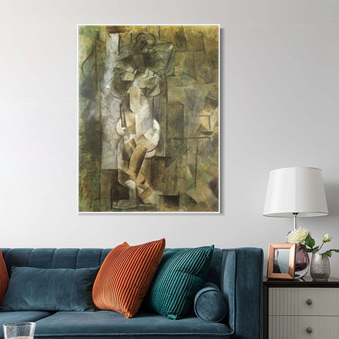 INVIN ART Framed Canvas Giclee Print Art Series#435 by Pablo Picasso Wall Art Living Room Home Office Decorations