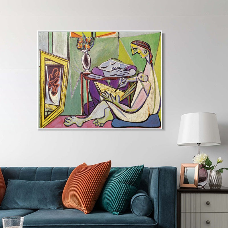 INVIN ART Framed Canvas Giclee Print Art Series#443 by Pablo Picasso Wall Art