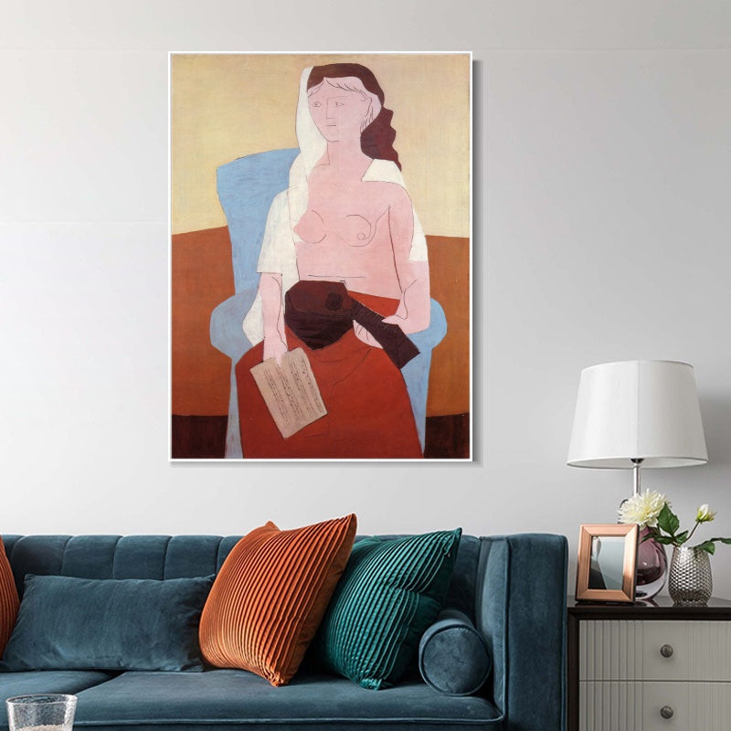 INVIN ART Framed Canvas Giclee Print Art Series#448 by Pablo Picasso Wall Art