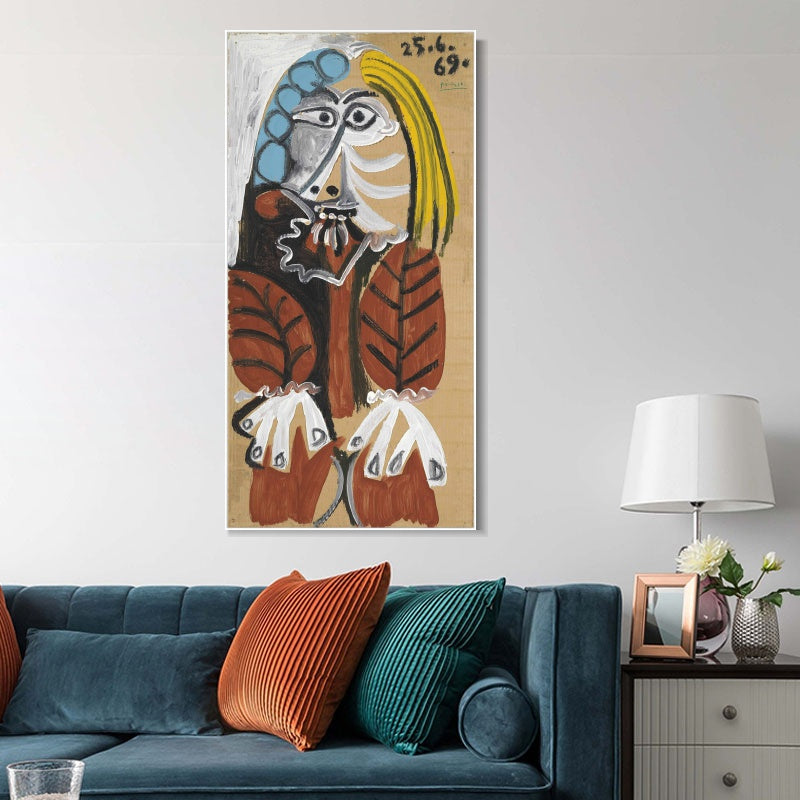INVIN ART Framed Canvas Giclee Print Art Series#450 by Pablo Picasso Wall Art