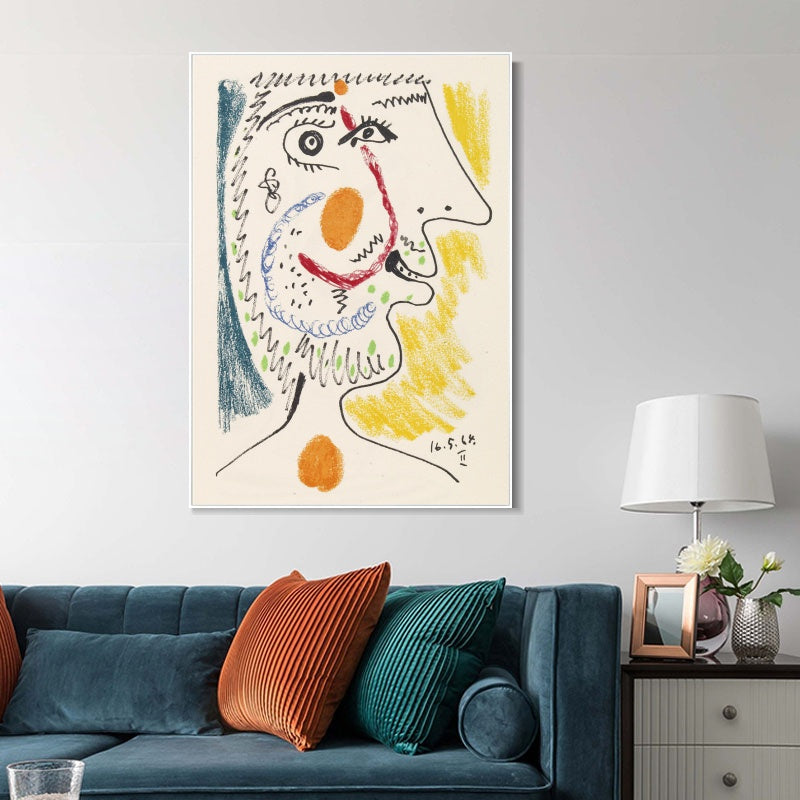 INVIN ART Framed Canvas Giclee Print Art Series#452 by Pablo Picasso Wall Art