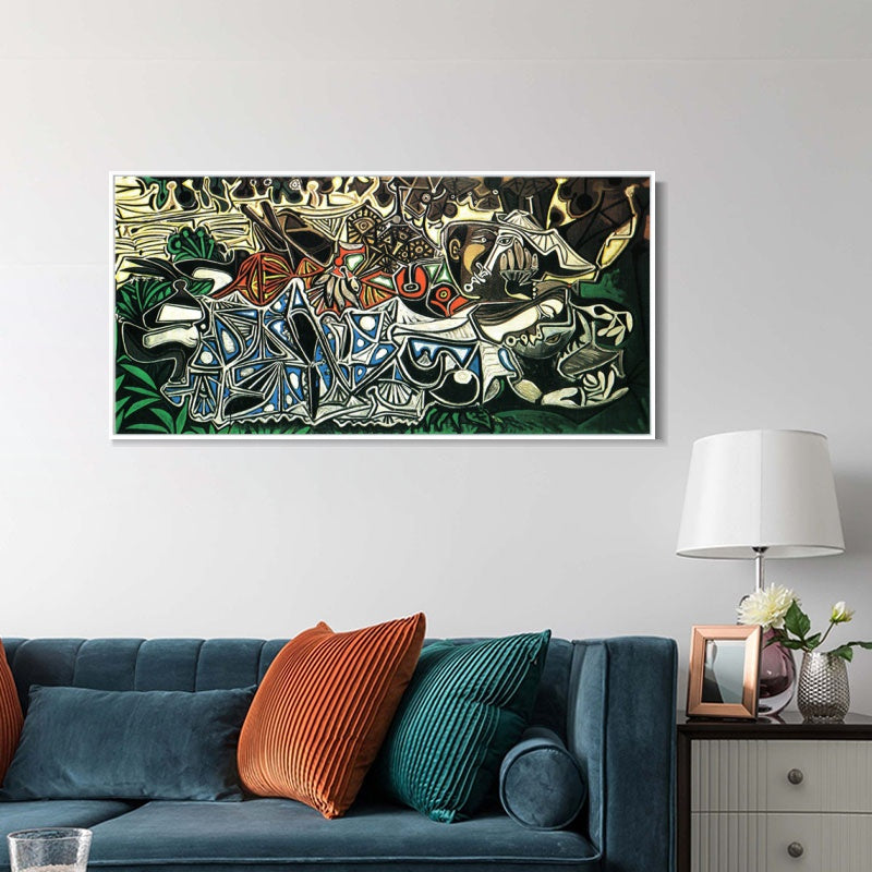 INVIN ART Framed Canvas Giclee Print Art Series#456 by Pablo Picasso Wall Art