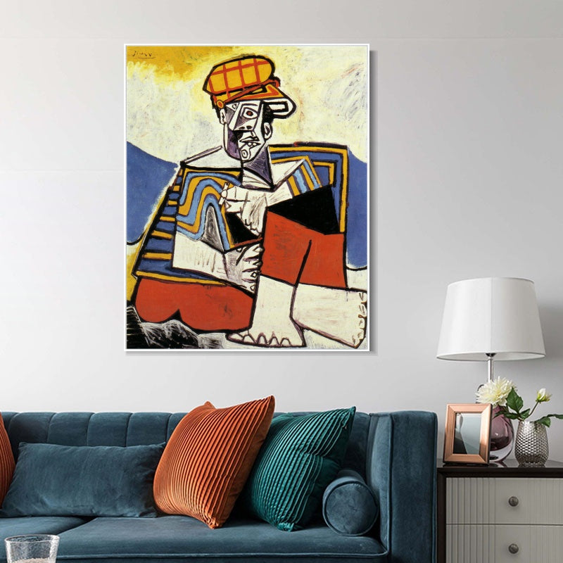 INVIN ART Framed Canvas Giclee Print Art Series#458 by Pablo Picasso Wall Art Living Room Home Office Decorations