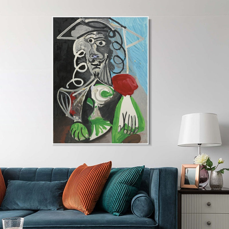 INVIN ART Framed Canvas Giclee Print Art Series#469 by Pablo Picasso Wall Art