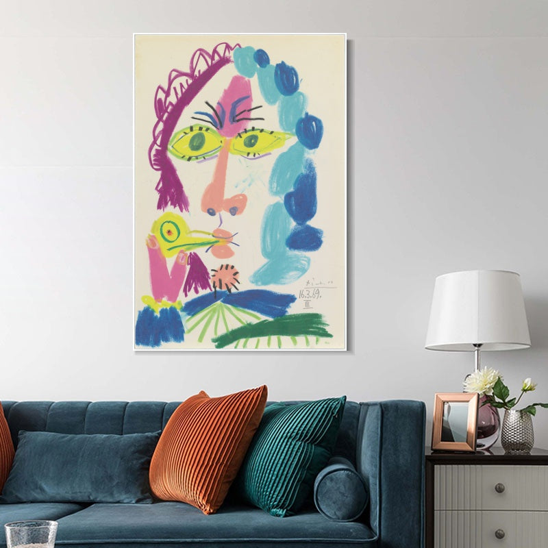 INVIN ART Framed Canvas Giclee Print Art Series#472 by Pablo Picasso Wall Art