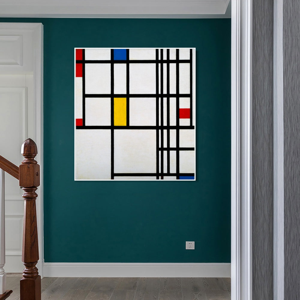 INVIN ART Framed Canvas Series#003 by Piet Cornelies Mondrian Wall Art Living Room Home Office Decorations