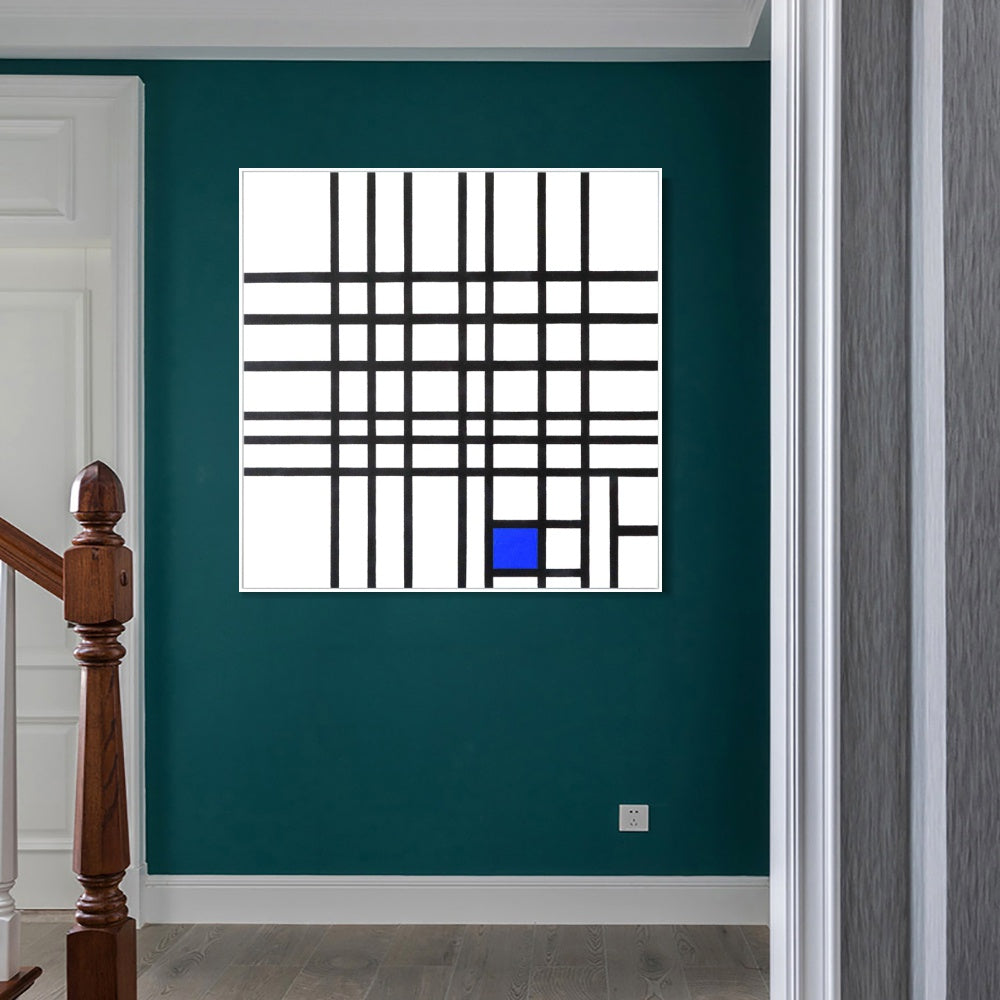 INVIN ART Framed Canvas Series#018 by Piet Cornelies Mondrian Wall Art Living Room Home Office Decorations