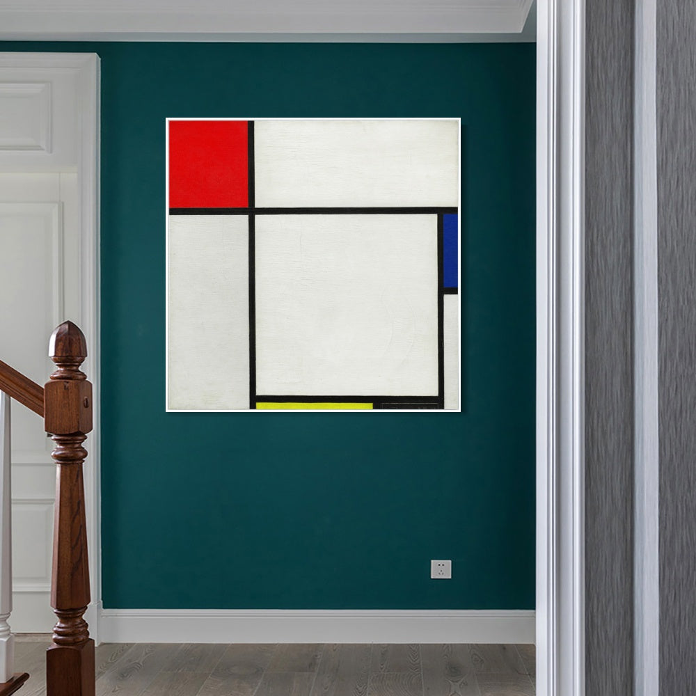 INVIN ART Framed Canvas Series#025 by Piet Cornelies Mondrian Wall Art Living Room Home Office Decorations