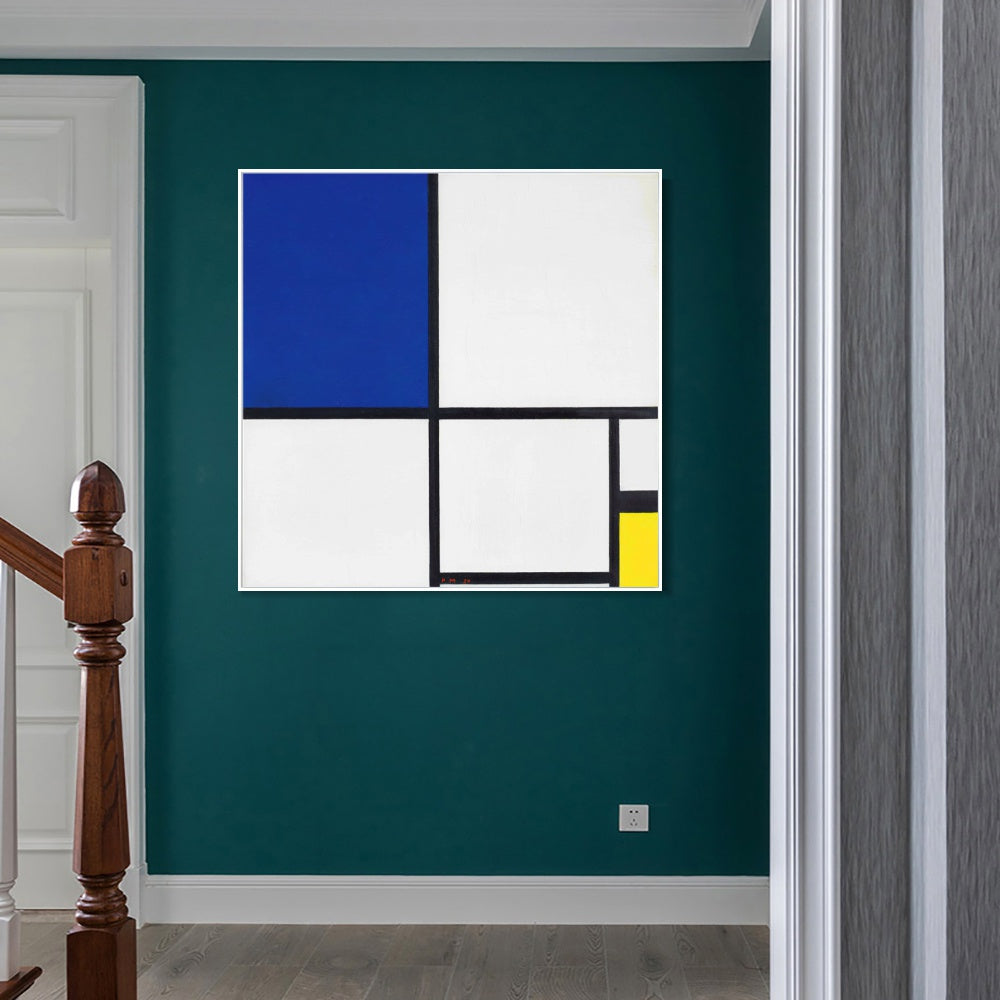 INVIN ART Framed Canvas Series#037 by Piet Cornelies Mondrian Wall Art Living Room Home Office Decorations