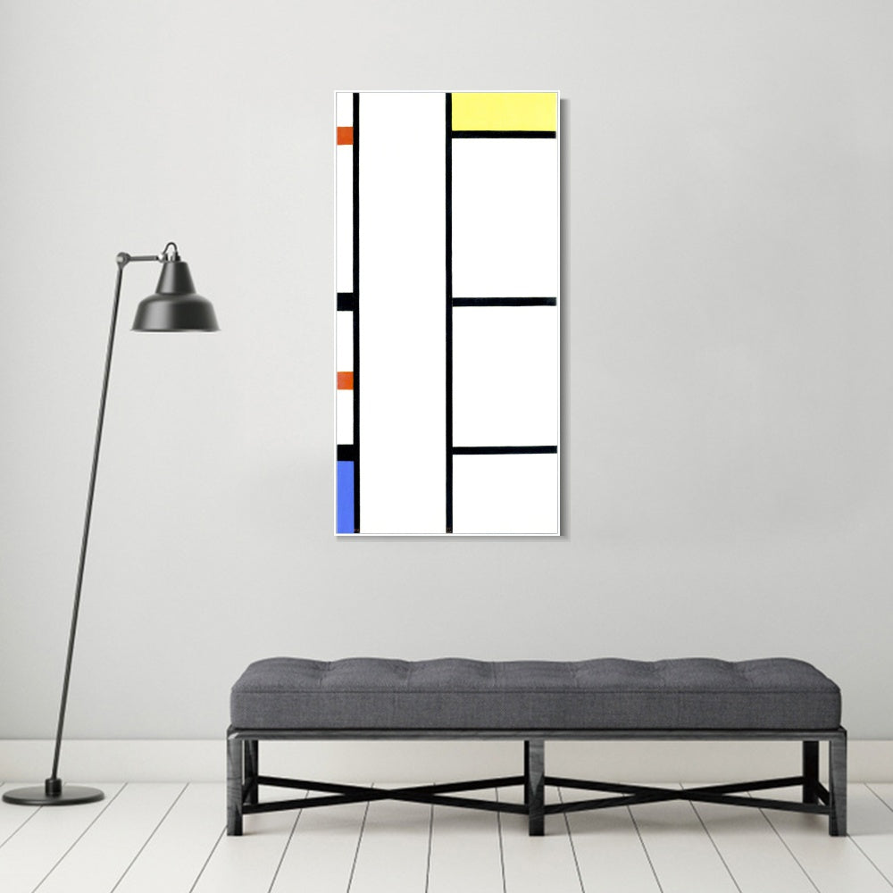 INVIN ART Framed Canvas Series#058 by Piet Cornelies Mondrian Wall Art Living Room Home Office Decorations