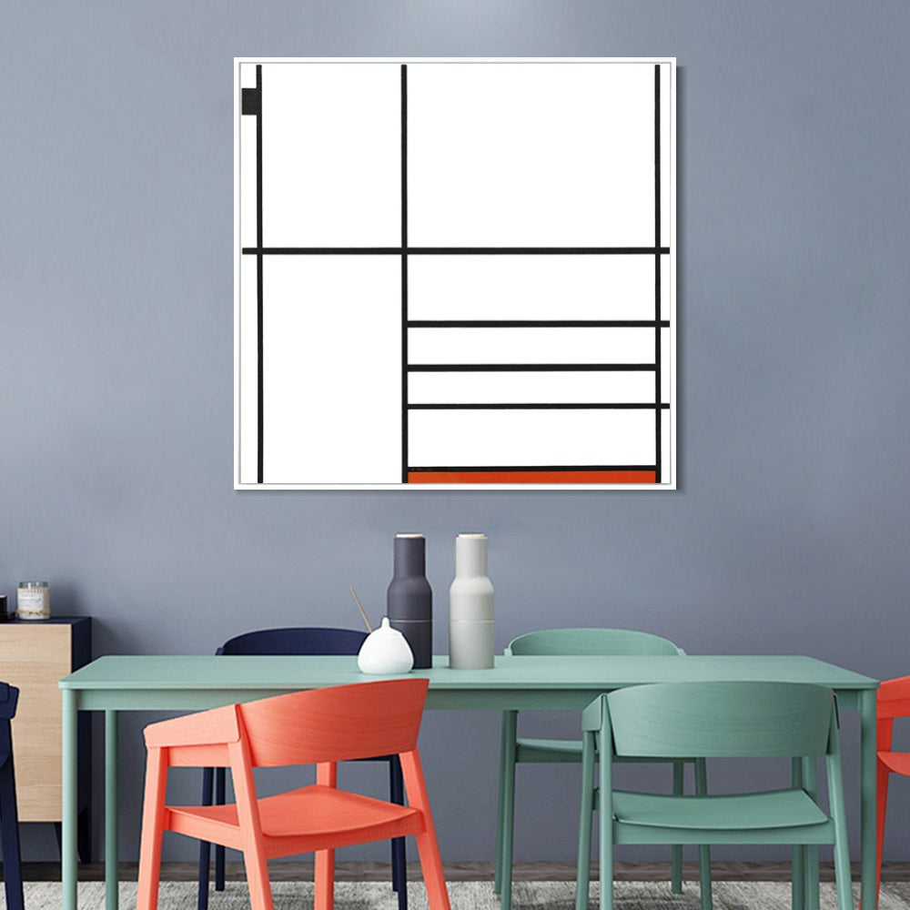 INVIN ART Framed Canvas Series#080 by Piet Cornelies Mondrian Wall Art Living Room Home Office Decorations