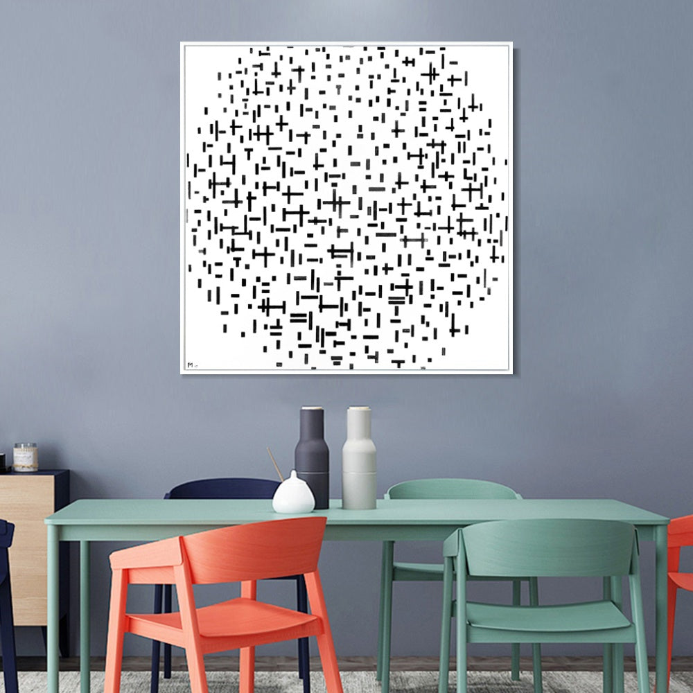 INVIN ART Framed Canvas Series#086 by Piet Cornelies Mondrian Wall Art Living Room Home Office Decorations