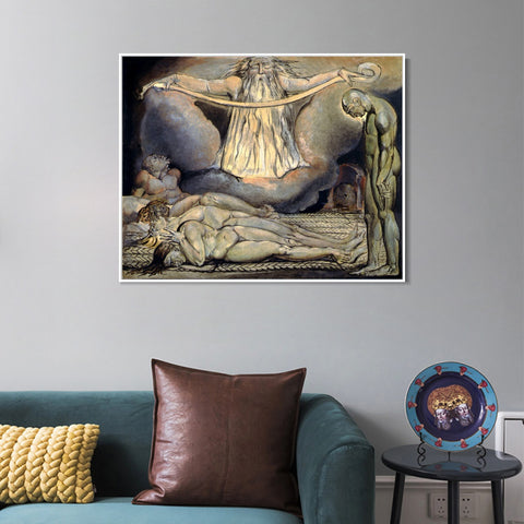 INVIN ART Framed Canvas Giclee Print Art Finals Week As Told#2 by William Blake Wall Art Living Room Home Office Decorations
