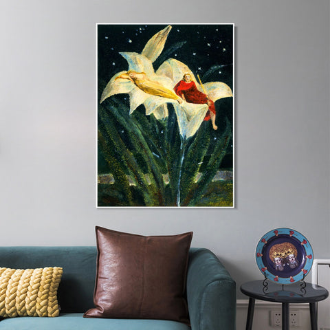 INVIN ART Framed Canvas Giclee Print Art The Song of Los#2 by William Blake Wall Art Living Room Home Office Decorations