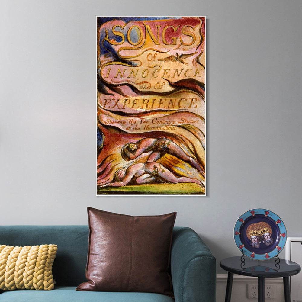 INVIN ART Framed Canvas Giclee Print Art Series#084 by William Blake Wall Art