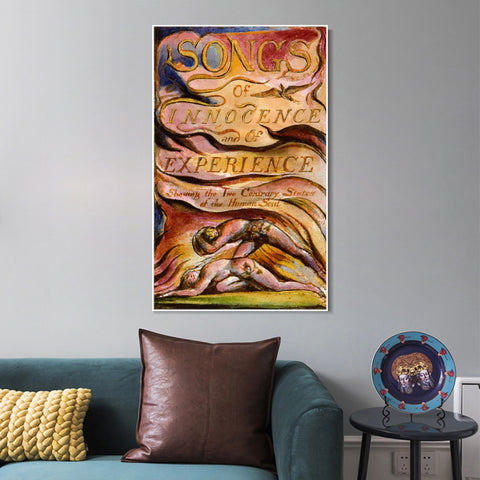 INVIN ART Framed Canvas Giclee Print Art Series#084 by William Blake Wall Art Living Room Home Office Decorations