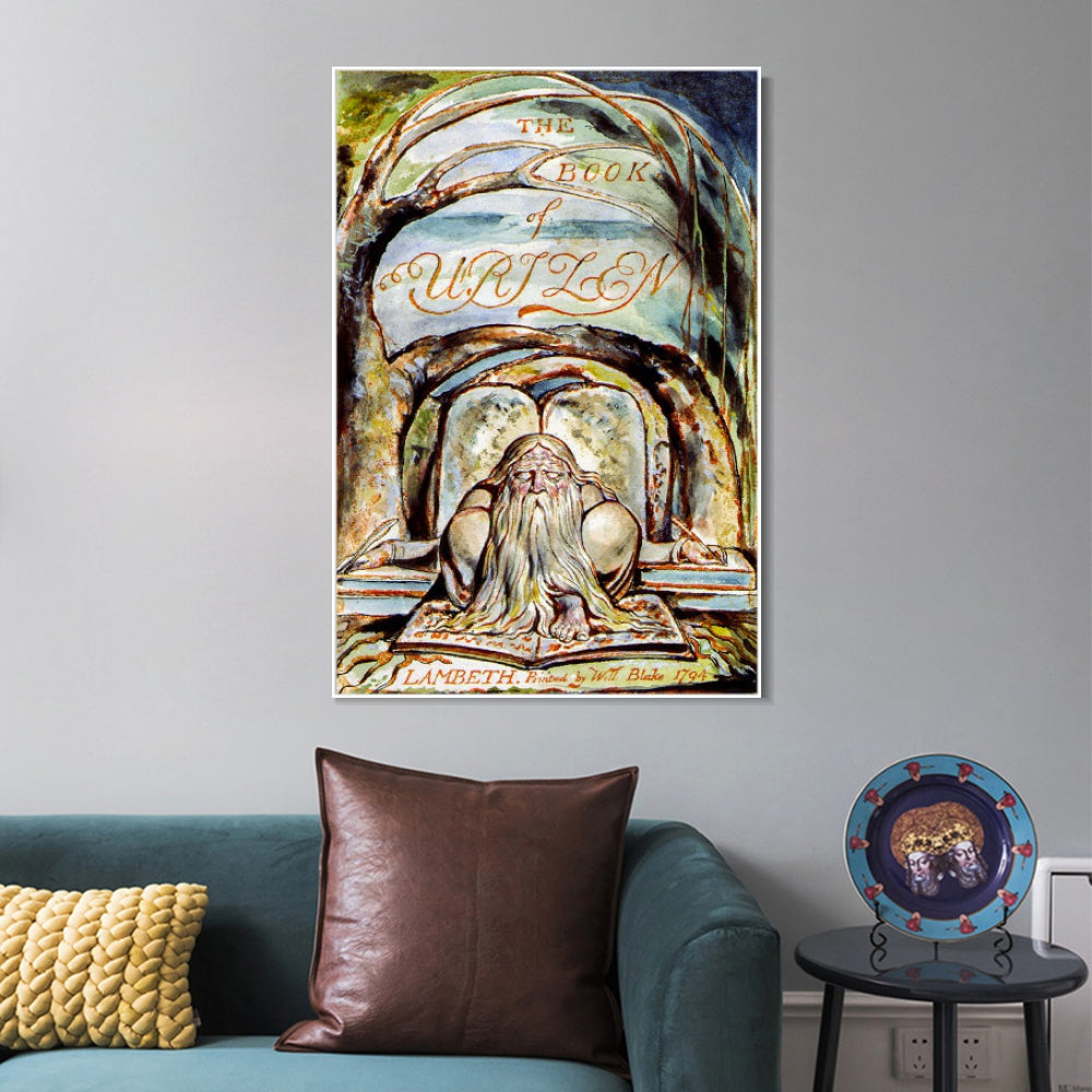 INVIN ART Framed Canvas Giclee Print Art Series#109 by William Blake Wall Art