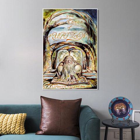 INVIN ART Framed Canvas Giclee Print Art Series#109 by William Blake Wall Art Living Room Home Office Decorations