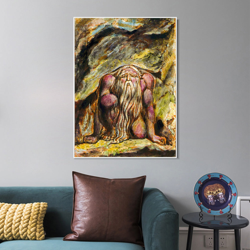 INVIN ART Framed Canvas Giclee Print Art Series#110 by William Blake Wall Art