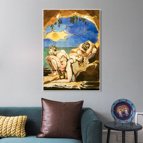INVIN ART Framed Canvas Giclee Print Art Visions of the Daughters of Albion by William Blake Wall Art Living Room Home Office Decorations