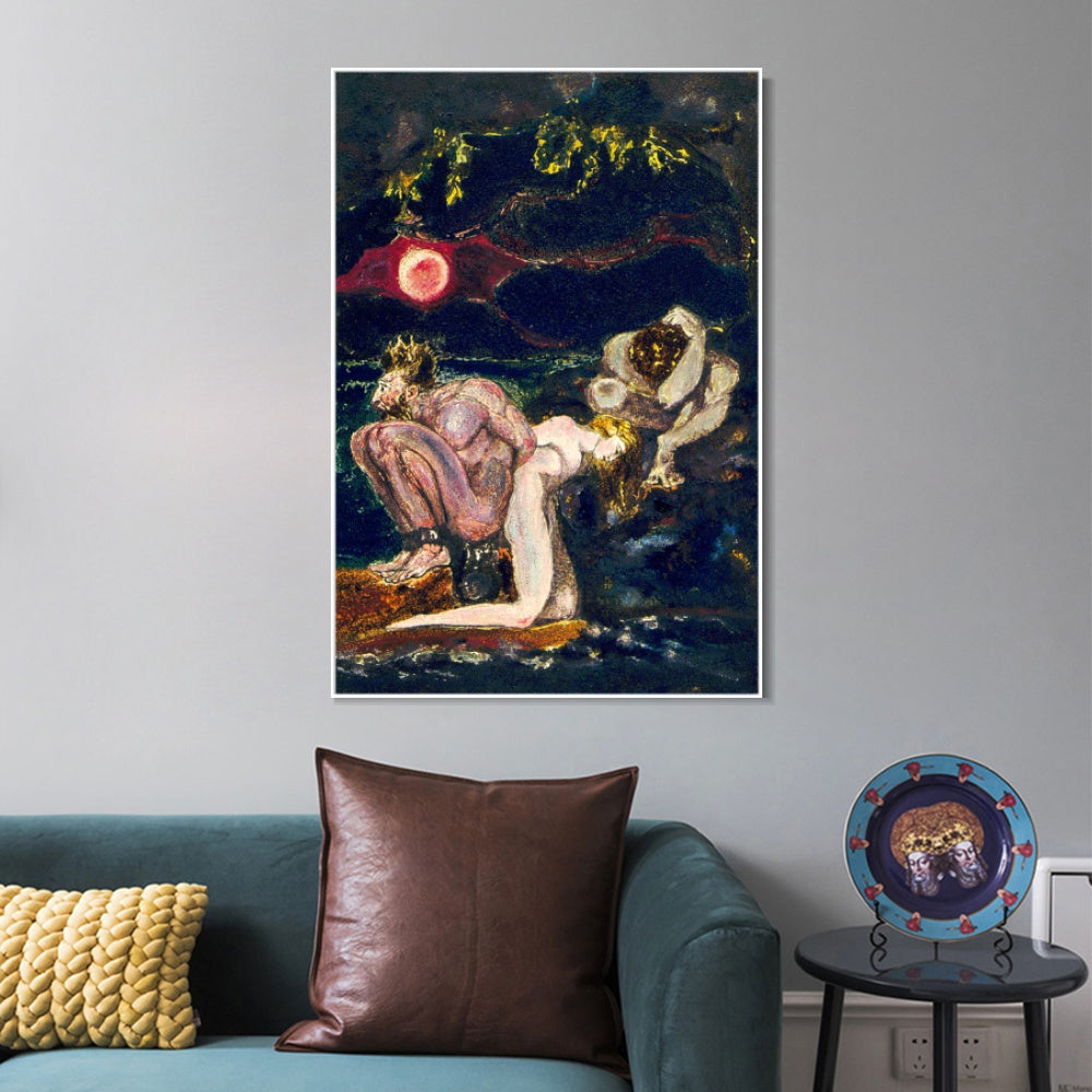 INVIN ART Framed Canvas Giclee Print Art Visions of the Daughters of Albion#2 by William Blake Wall Art