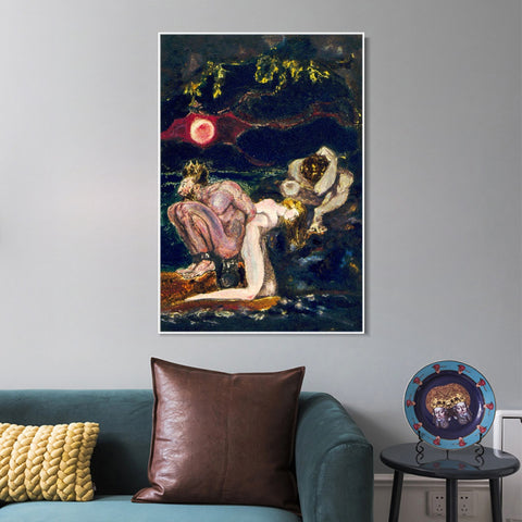 INVIN ART Framed Canvas Giclee Print Art Visions of the Daughters of Albion#2 by William Blake Wall Art Living Room Home Office Decorations