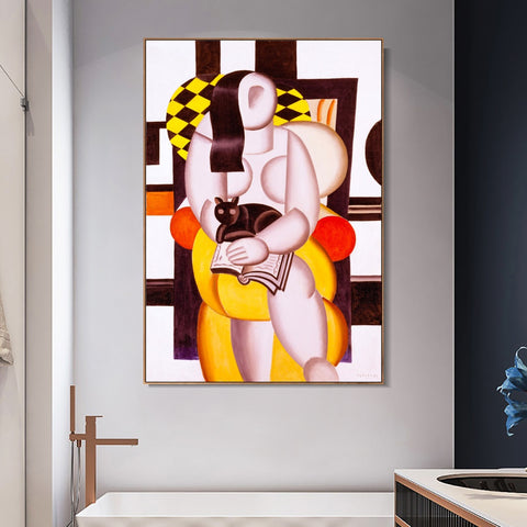 INVIN ART Framed Canvas Giclee Print Art Series#46 by Pablo Picasso Wall Art Living Room Home Office Decorations