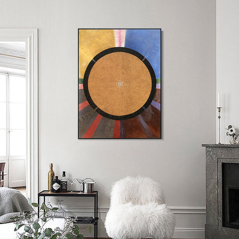 INVIN ART Framed Canvas Giclee Print Altarpiece No. 3 by Hilma Af Klint Wall Art Living Room Home Office Decorations