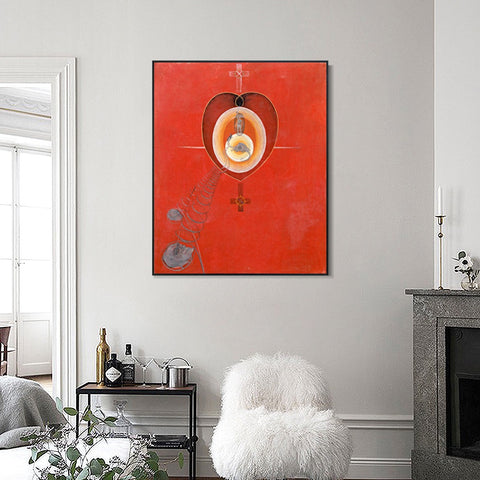 INVIN ART Framed Canvas Giclee Print Series#010 by Hilma Af Klint Wall Art Living Room Home Office Decorations