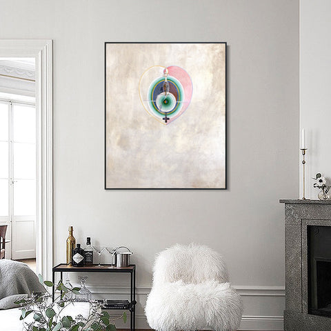 INVIN ART Framed Canvas Giclee Print Series#011 by Hilma Af Klint Wall Art Living Room Home Office Decorations