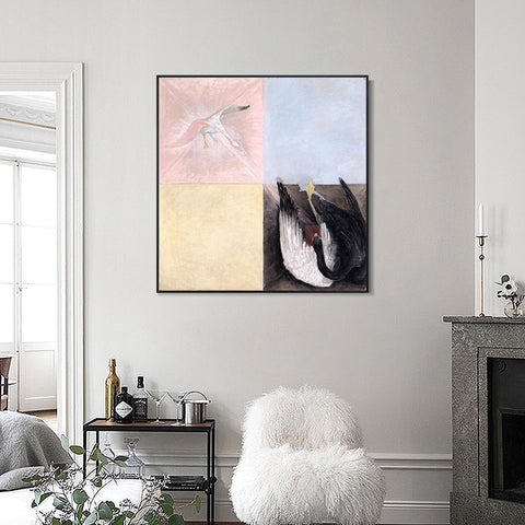 INVIN ART Framed Canvas Giclee Print Series#013 by Hilma Af Klint Wall Art Living Room Home Office Decorations