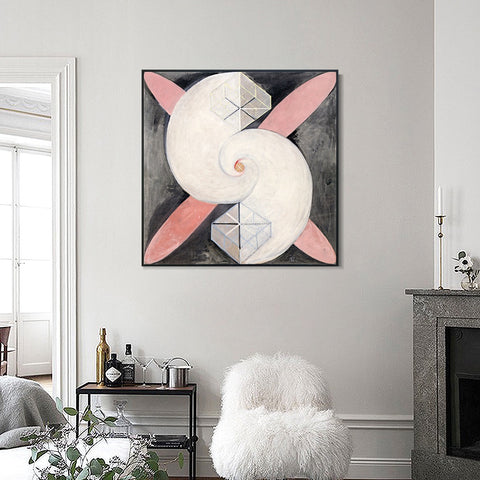 INVIN ART Framed Canvas Giclee Print Series#018 by Hilma Af Klint Wall Art Living Room Home Office Decorations