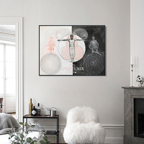 INVIN ART Framed Canvas Giclee Print Series#020 by Hilma Af Klint Wall Art Living Room Home Office Decorations