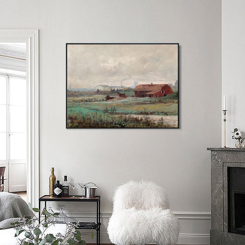 INVIN ART Framed Canvas Giclee Print MOTIV FRAN STOCKHOLMS UTKANT by Hilma Af Klint Wall Art Living Room Home Office Decorations