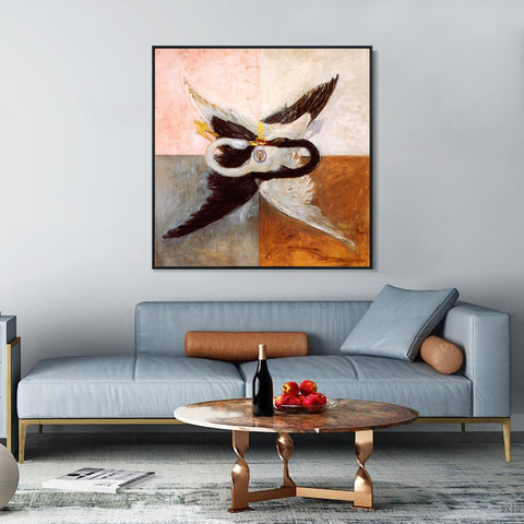 INVIN ART Framed Canvas Giclee Print Svanen 1914 Old Master by Hilma Af Klint Wall Art Living Room Home Office Decorations