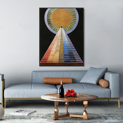 INVIN ART Framed Canvas Altarpiece No 1 by Hilma Af Klint Wall Art Living Room Home Office Decorations