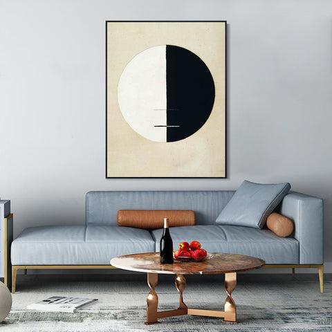 INVIN ART Framed Canvas Buddha's Standpoint Earthly Life by Hilma Af Klint Wall Art Living Room Home Office Decorations