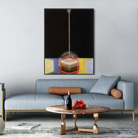 INVIN ART Framed Canvas Group-ix No.3 the Dove, 1915 by Hilma Af Klint Wall Art Living Room Home Office Decorations