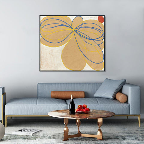 INVIN ART Framed Canvas the seven-pointed star no.1,1908 by Hilma Af Klint Wall Art Living Room Home Office Decorations