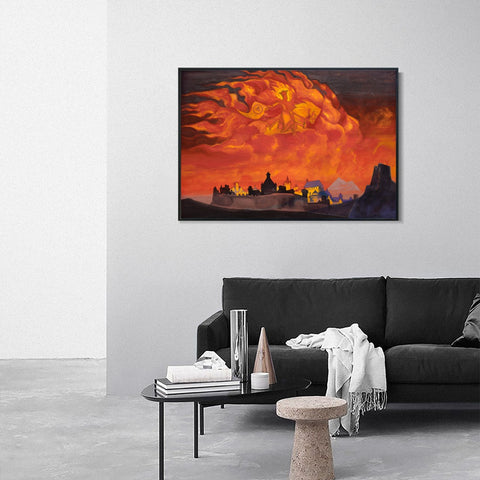 INVIN ART Framed Canvas Giclee Print Saint Sophia the Almighty Wisdom, 1932 by Nicholas Roerich Wall Art Living Room Home Office Decorations
