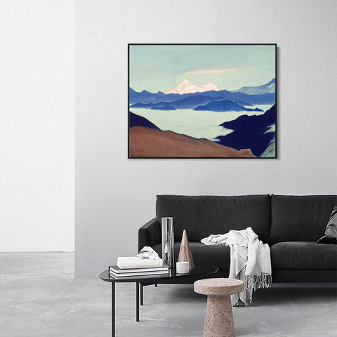 INVIN ART Framed Canvas Giclee Print Sared Himalayas, 1933 by Nicholas Roerich Wall Art Living Room Home Office Decorations