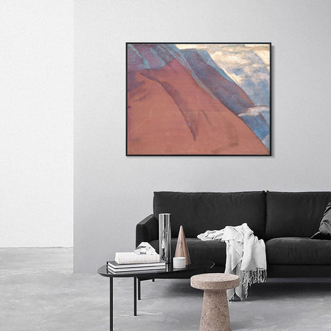 INVIN ART Framed Canvas Giclee Print Study of Mountains, 1931 by Nicholas Roerich Wall Art Living Room Home Office Decorations